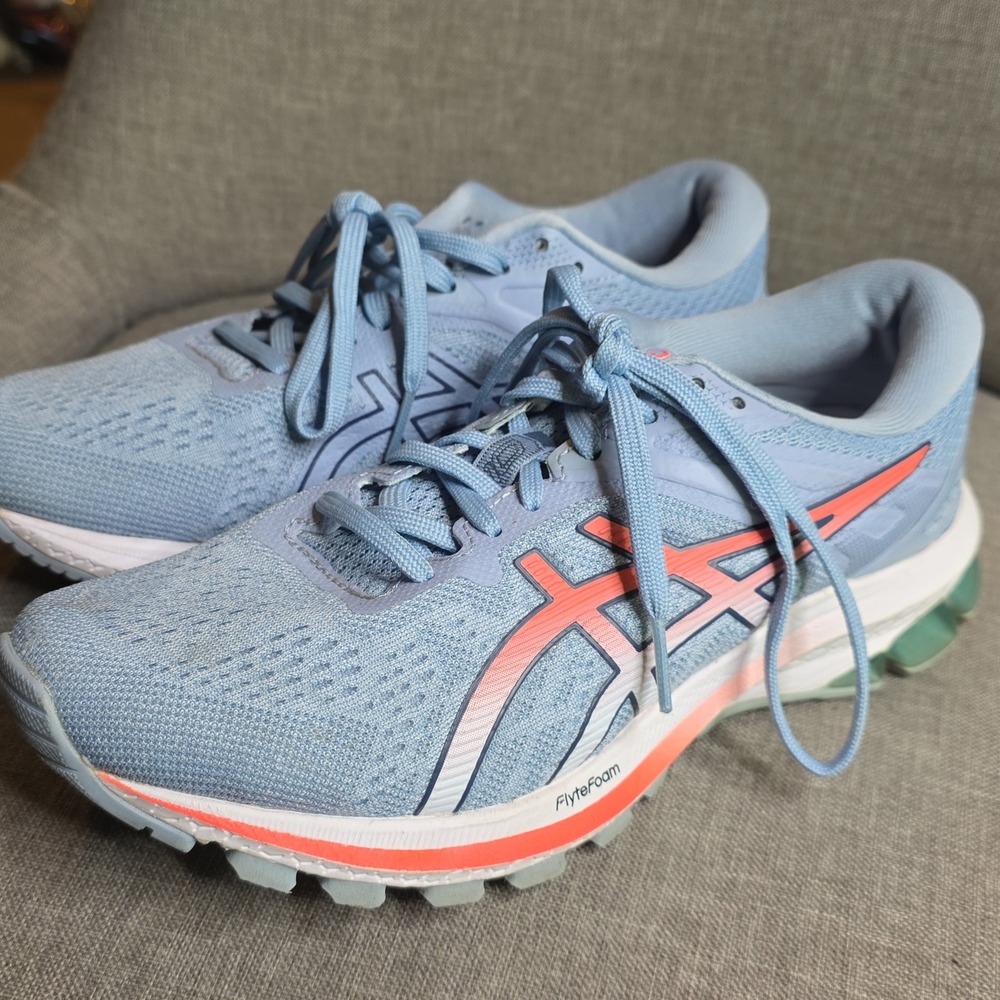 Asics Gel Kayano 27 Womens Running Shoes Blue Coral 1012A878 Size 6